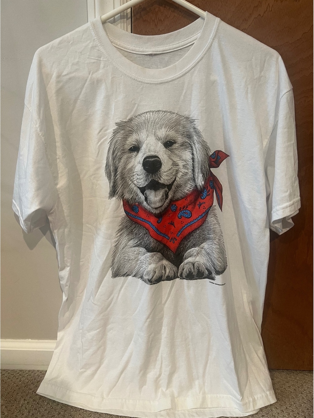 Vintage 2000 Printed Dog T-Shirt